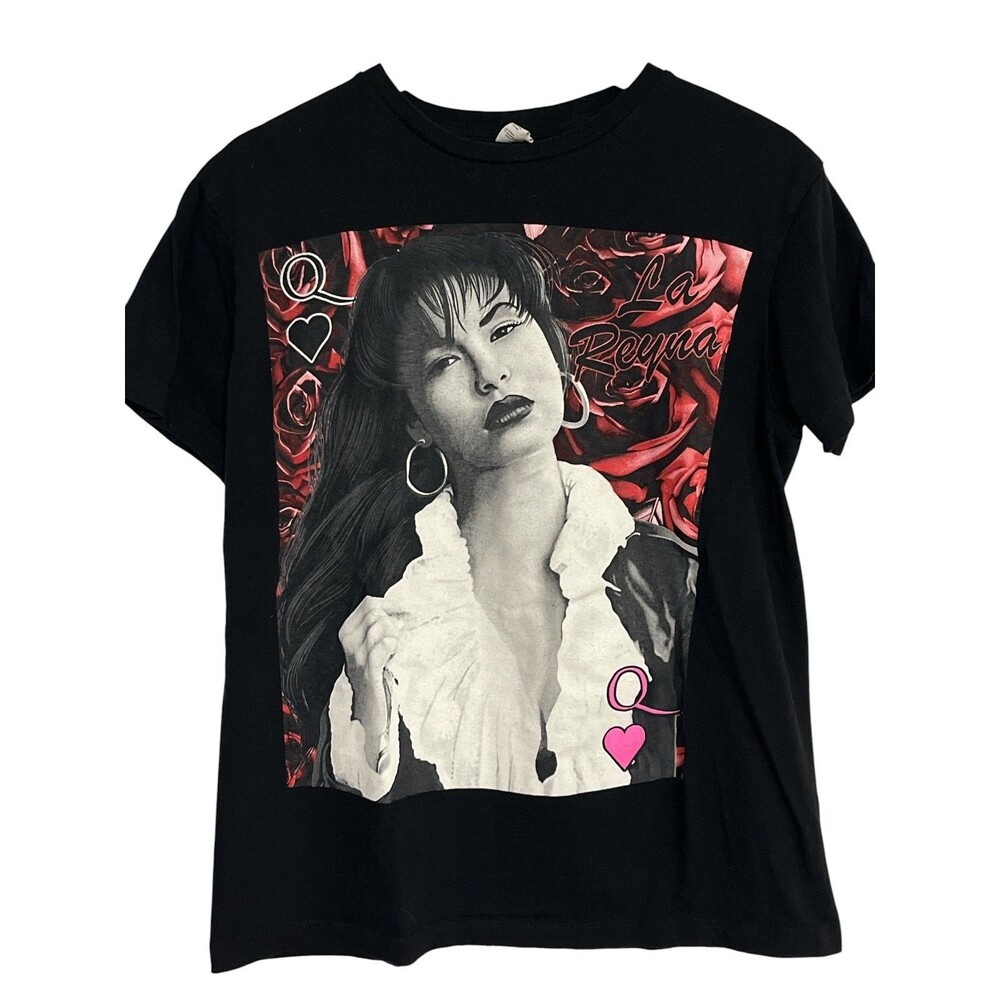 Selena La Reyna Queen of Hearts Men's M Cotton Cumbia Como La Flor Amor Proibido